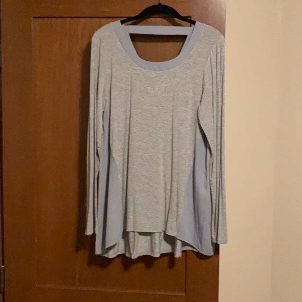 Grey long sleeve blouse size medium